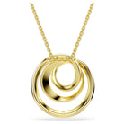 Swarovski Halskette Unisex Hyperbola Rundschliff Weiß Goldlegierungsschicht 5740410