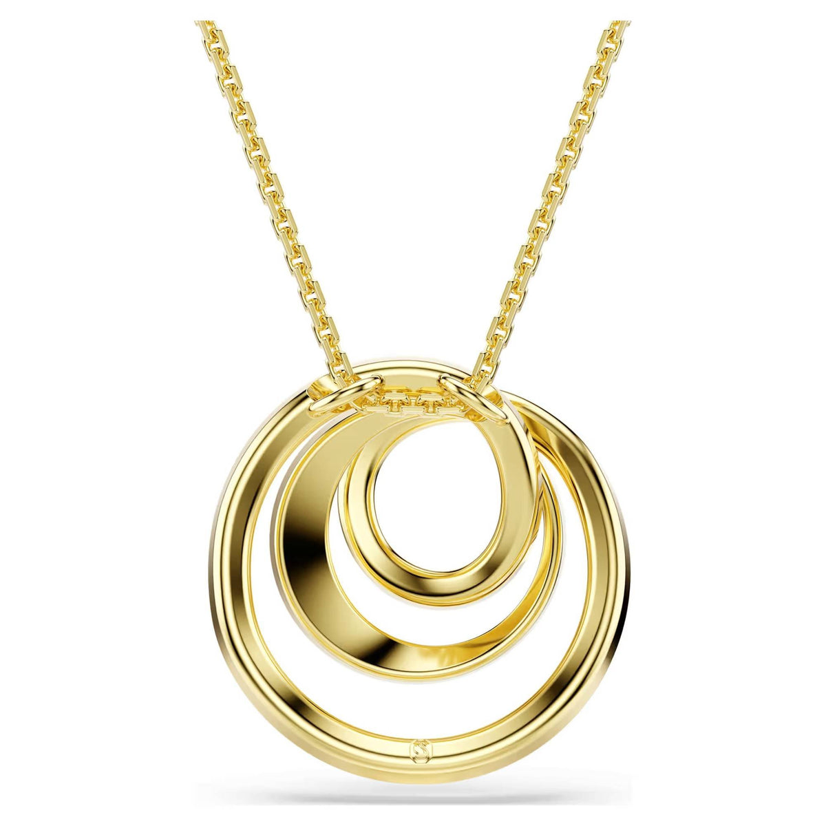 Swarovski Halskette Unisex Hyperbola Rundschliff Weiß Goldlegierungsschicht 5740410