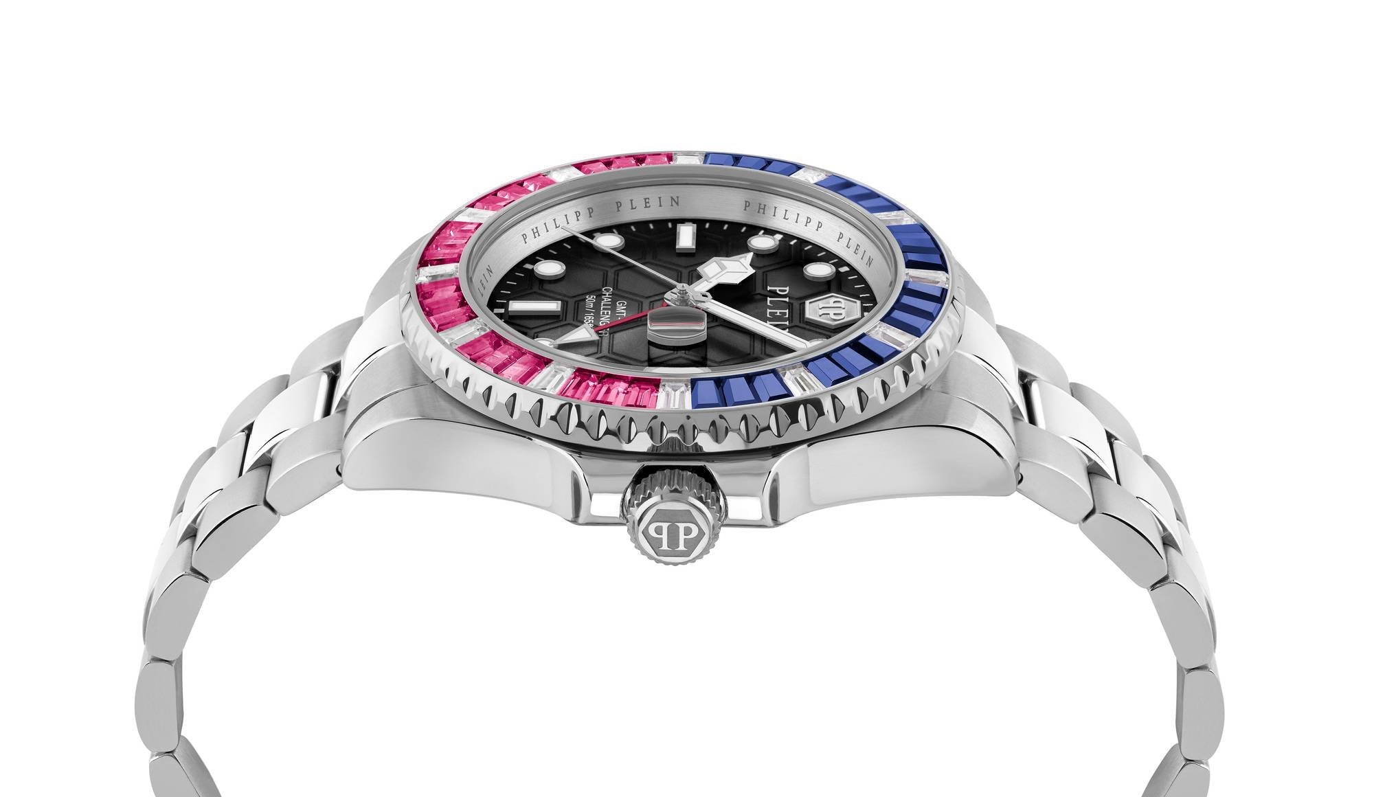 Philipp Plein Unisex Uhr GMT-I Challenger Baguettes
