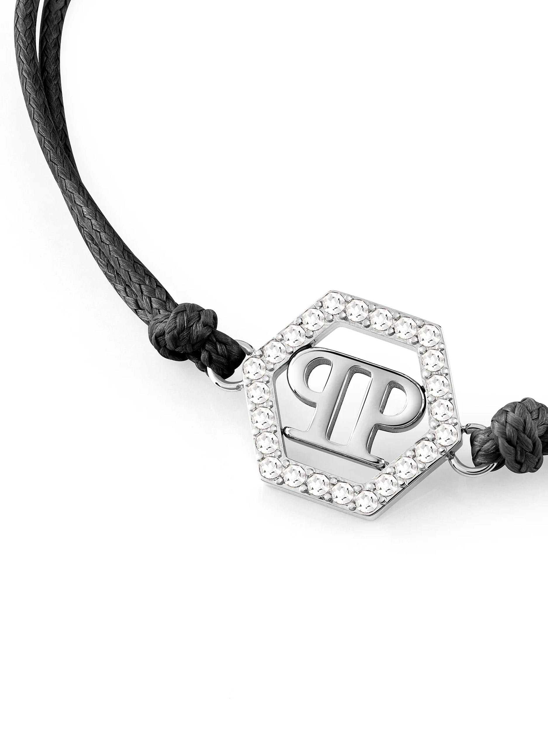 Philipp Plein LINKED Damen Armband schwarz Textil PJYEA17BU