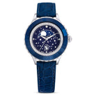 Swarovski Armbanduhr Damen Octea Moon blau Leder 5677494