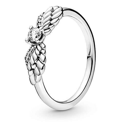 PANDORA Sparkling Wishbone Ring in Gold mit 14 Karat vergoldete Metalllegierung und Cubic Zirkonia Steinen Timeless Collection, Größe 52