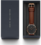 Daniel Wellington Analoguhr Unisex Classic St Mawes Roségoldfarben Schwarz DW00100124