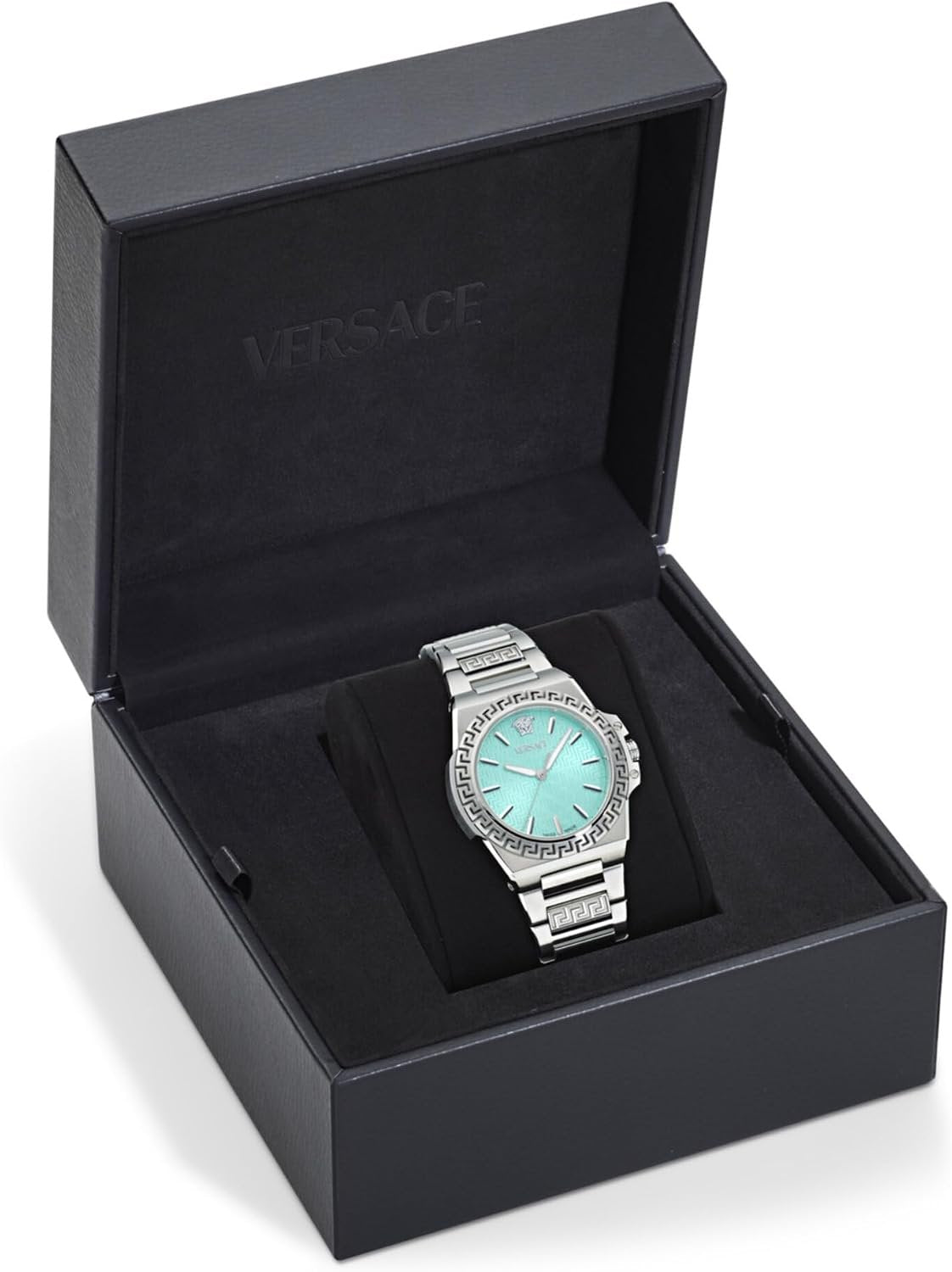 Versace Damen Analog Quarz Armbanduhr Greca Reaction