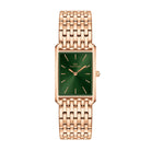 Daniel Wellington Analoguhr Damen Bound 9 Link Roségoldfarben Grün DW00100704