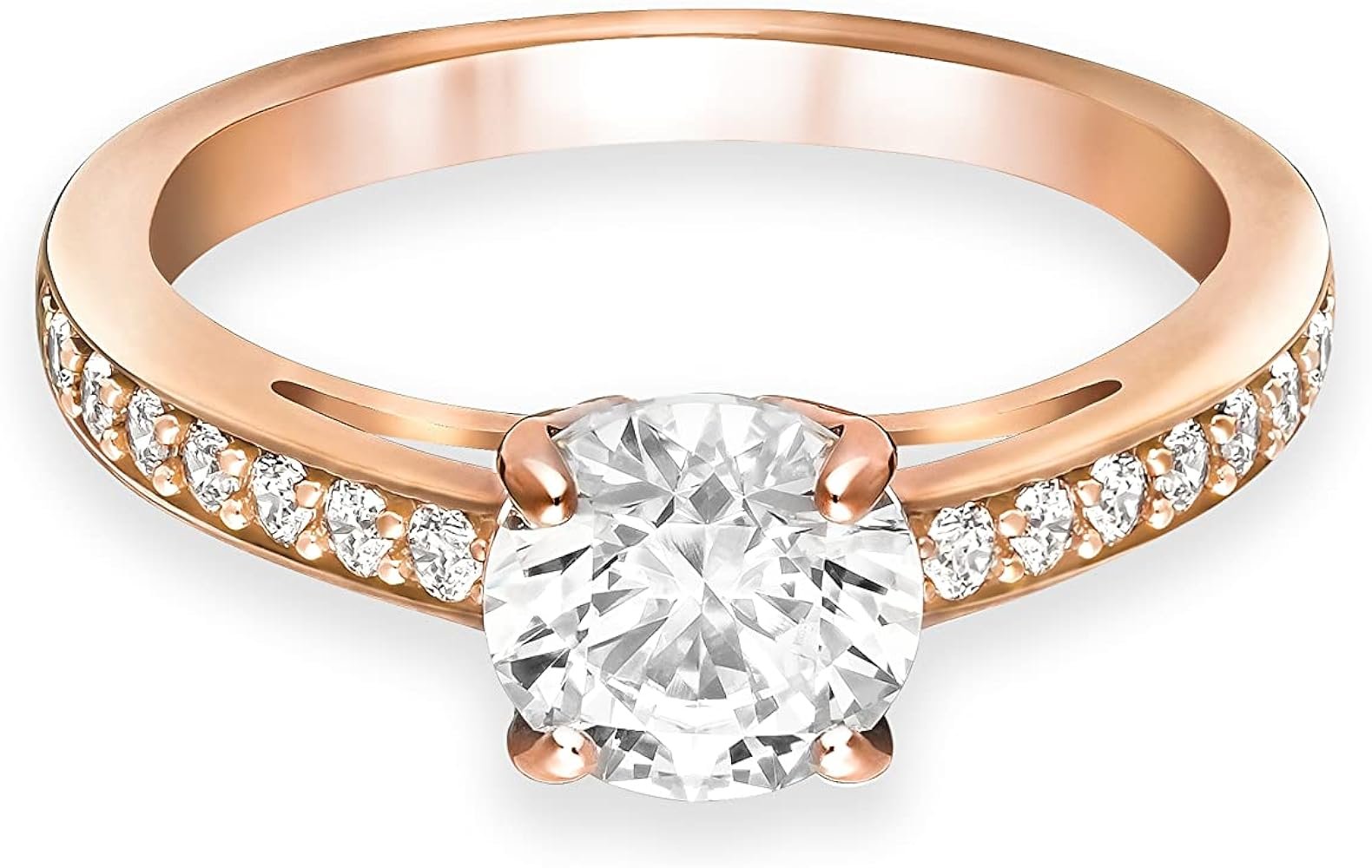 Swarovski Ring Damen Attract Weiß Silberfarben Ringgröße: 58 5184208