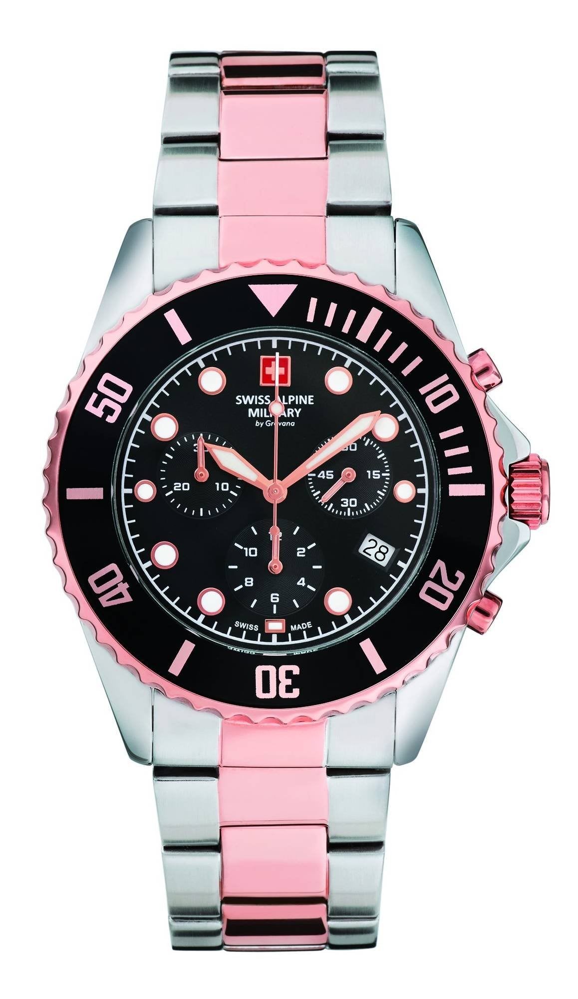 Swiss Alpine Military Herren Armbanduhr  7053.9157  Chronograph & Datumsfenster Armband Stainless Steel