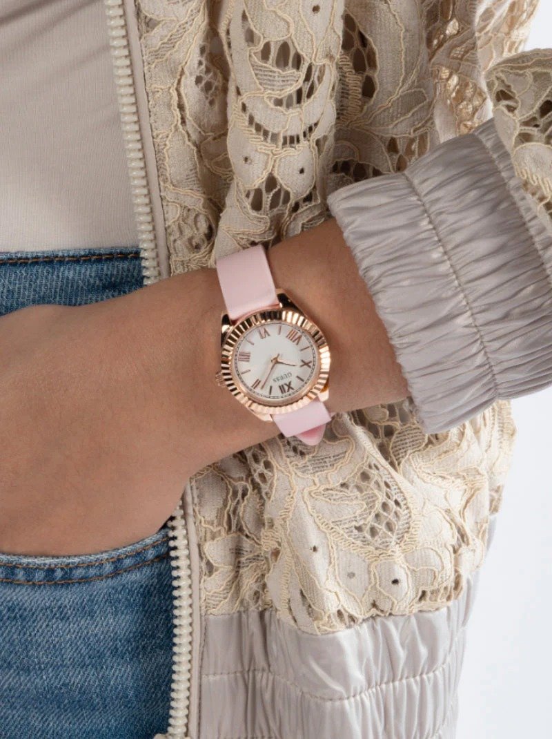 Guess Damen Armbanduhr Mini Luna rosa, rosegold GW0724L3