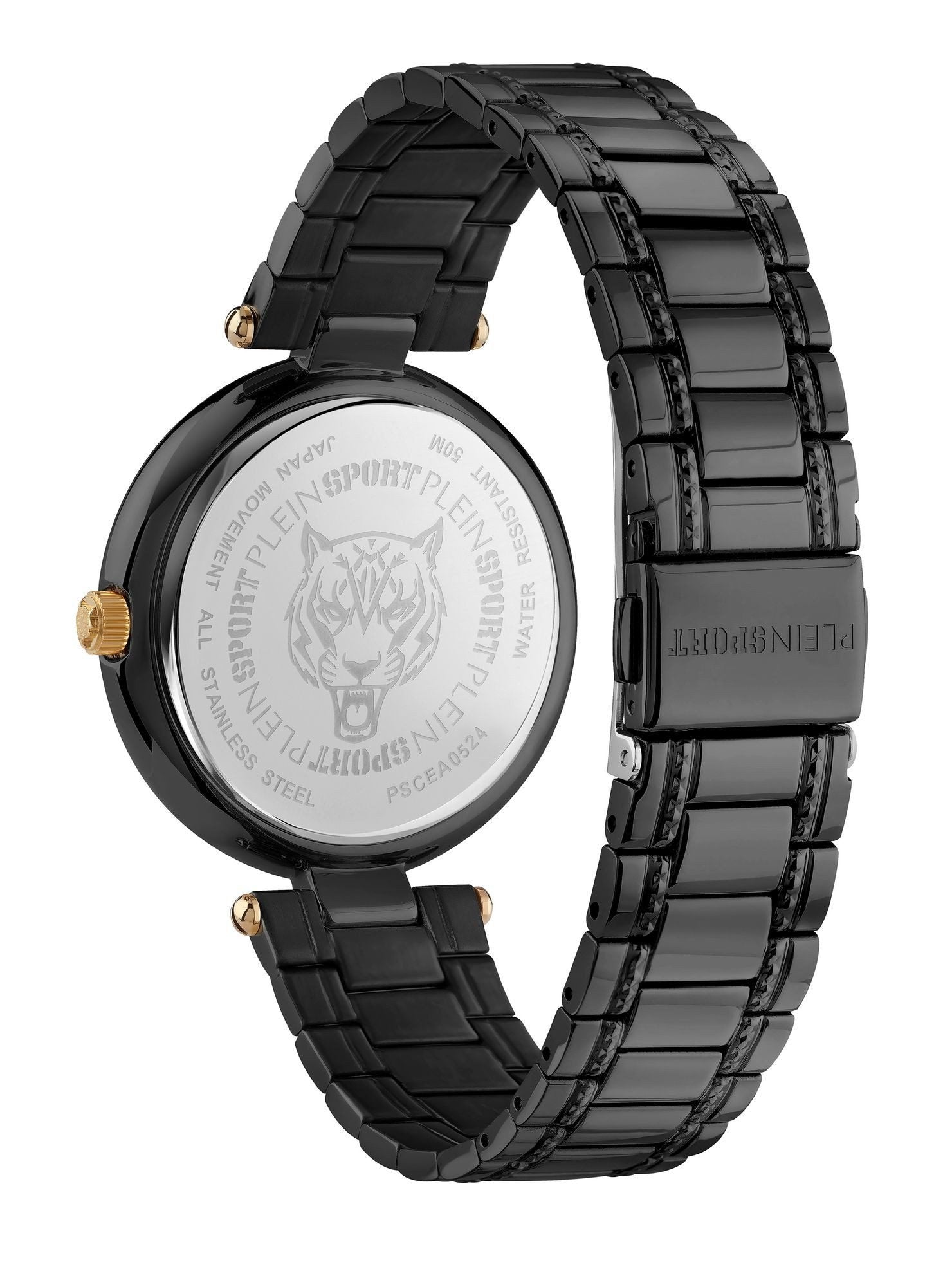 Plein Sport Damen Uhr OPIUM PSCEA0524 Schwarz Edelstahl 38 mm