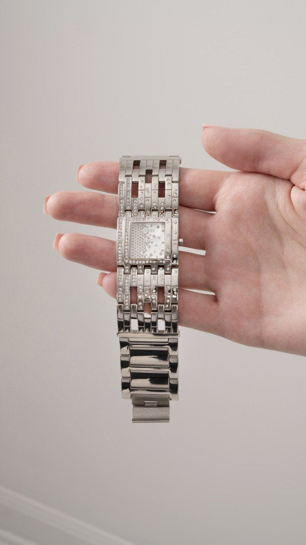 Guess Damen Armbanduhr WATERFALL silber 22 mm GW0441L1