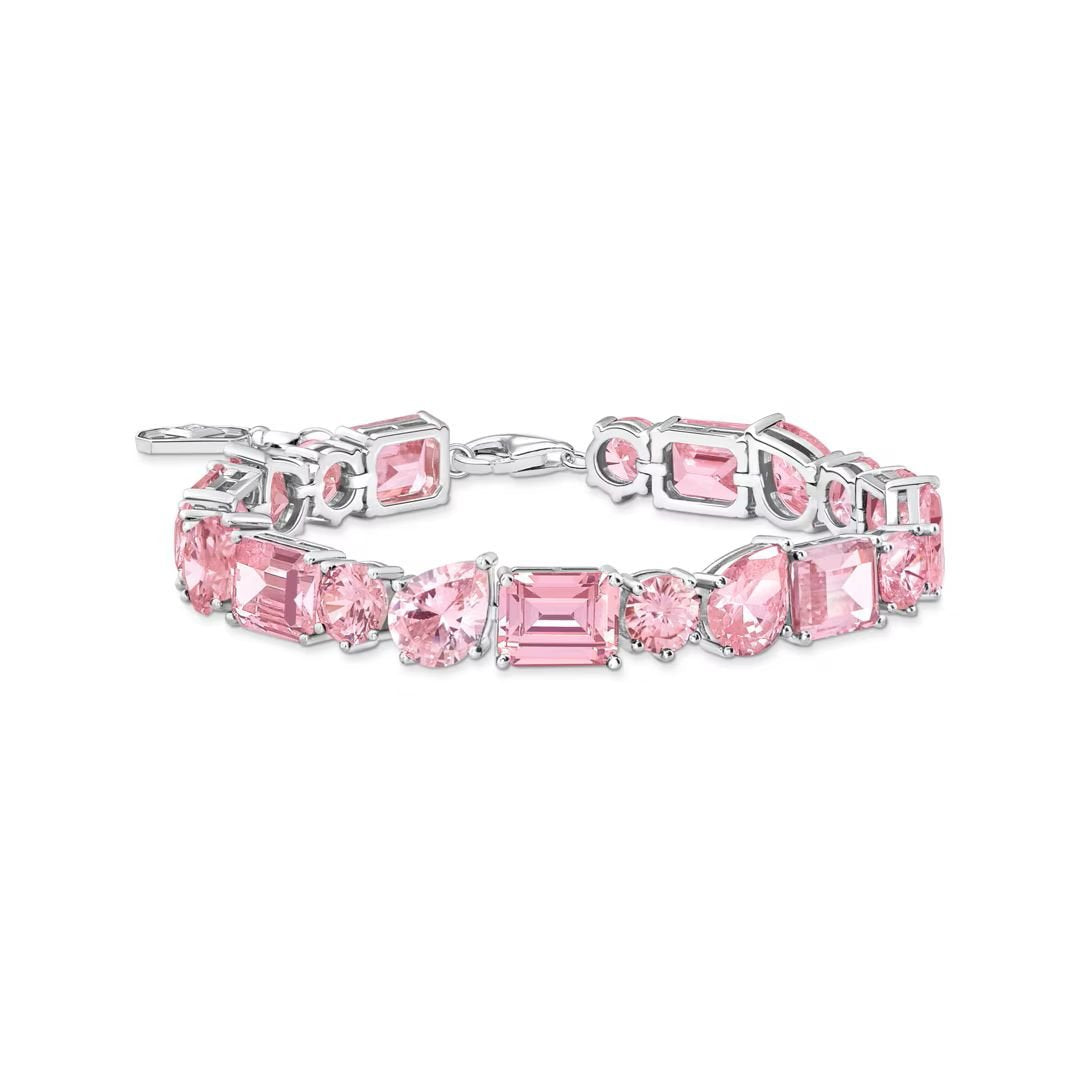 Thomas Sabo Tennis-Armband Damen Glam & Soul Heritage Rosa Silber A2140-051-9-L19V