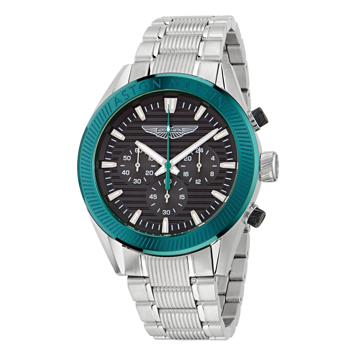 Aston Martin Herren Armbanduhr AML Icon mit austauschbaren Armband und Gehäuse 45 mm Schwarz Edelstahl MTIB1F501