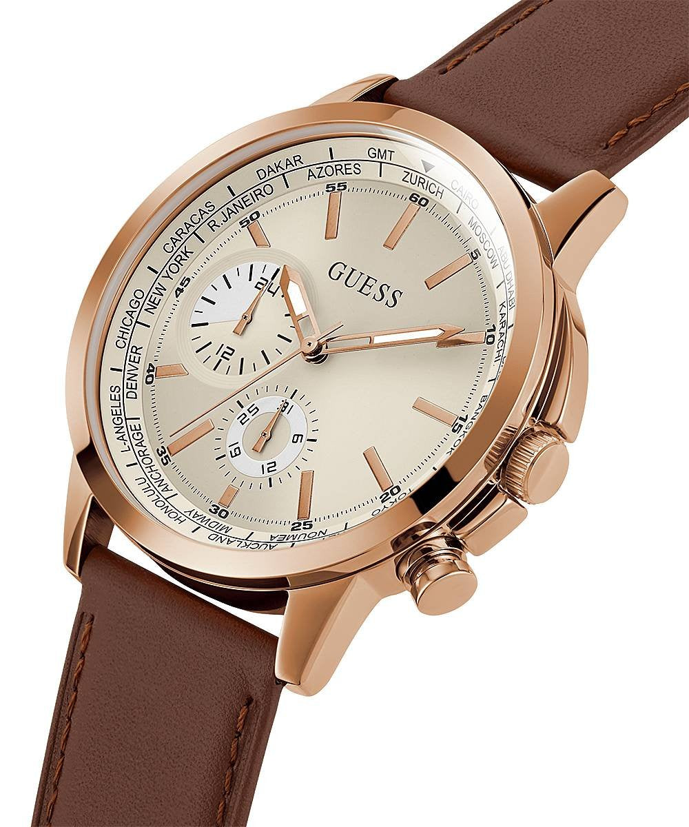 Guess Herren Armbanduhr  44 mm Armband Leder GW0540G4