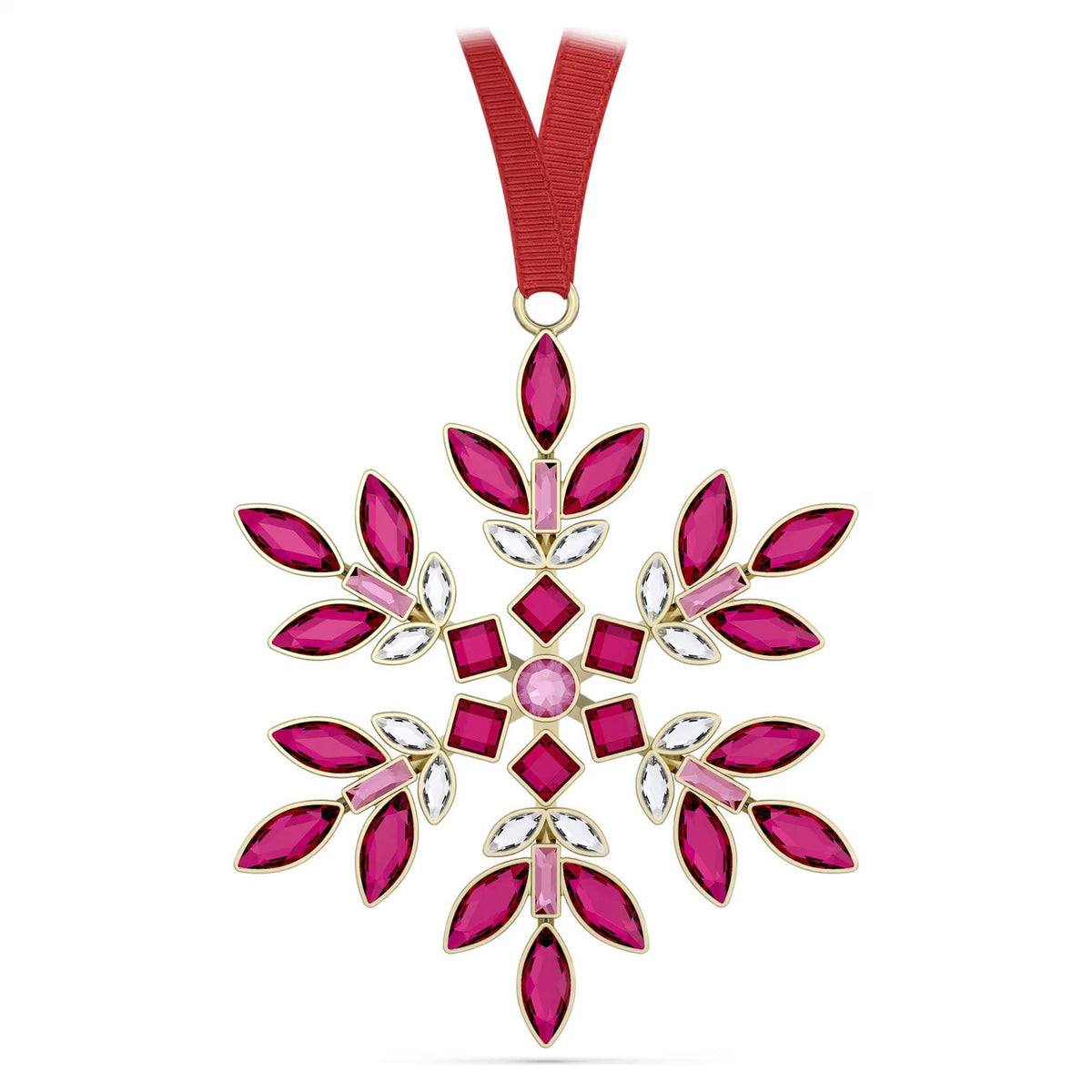 Swarovski Gema Festtagsornament Schneeflocke Rot, Pink 5691041