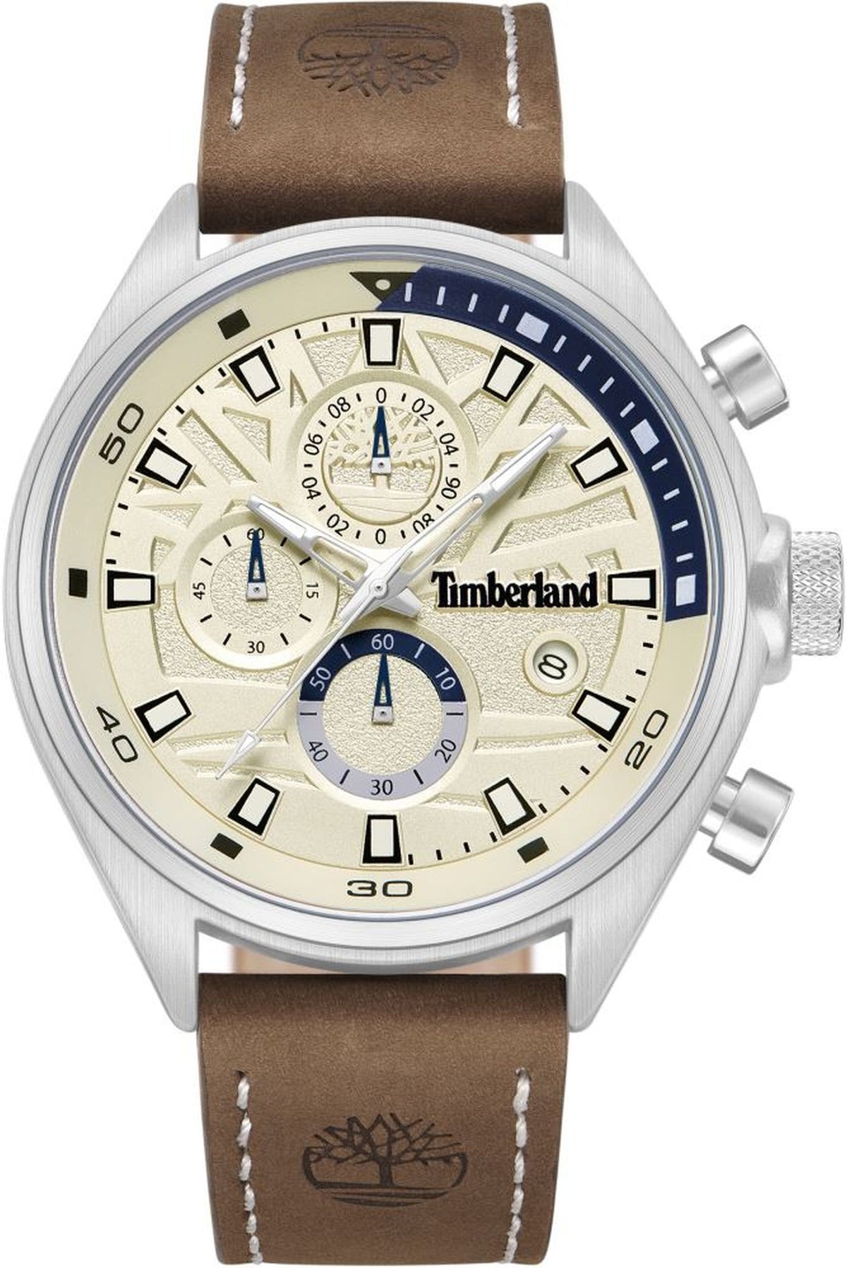 Timberland Chronograph Herren Carrabassett-Z Silberfarben Beige Braun TDWGC9000403