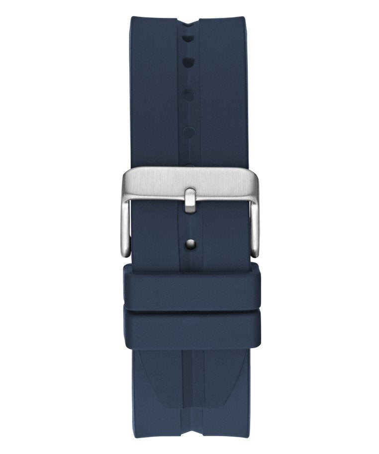 Guess Herren Armbanduhr Multifunktionsuhr Skeleton Leo blau, silber GW0637G1