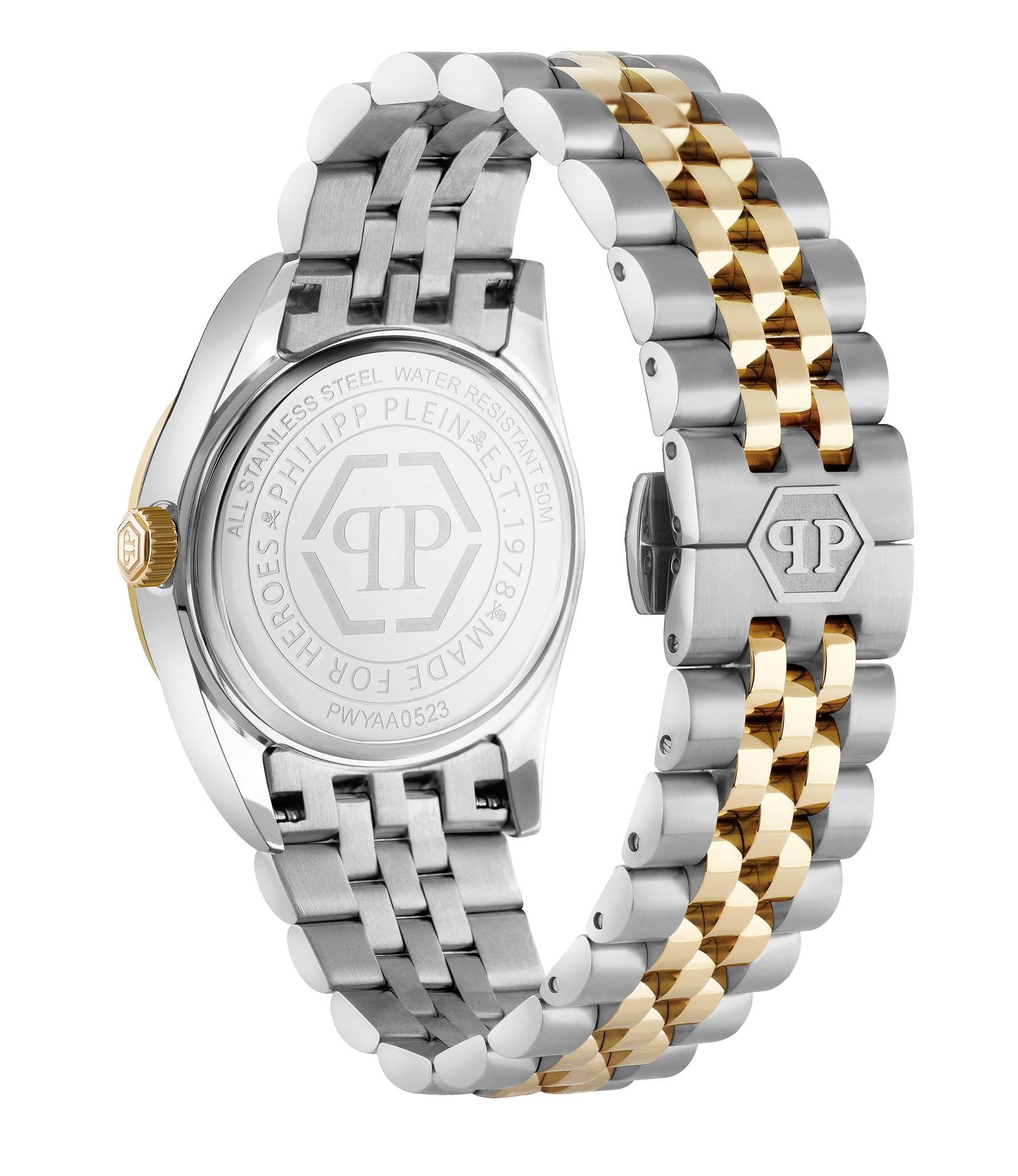 Philipp Plein Damenuhr Date Superlative Bicolor/grün