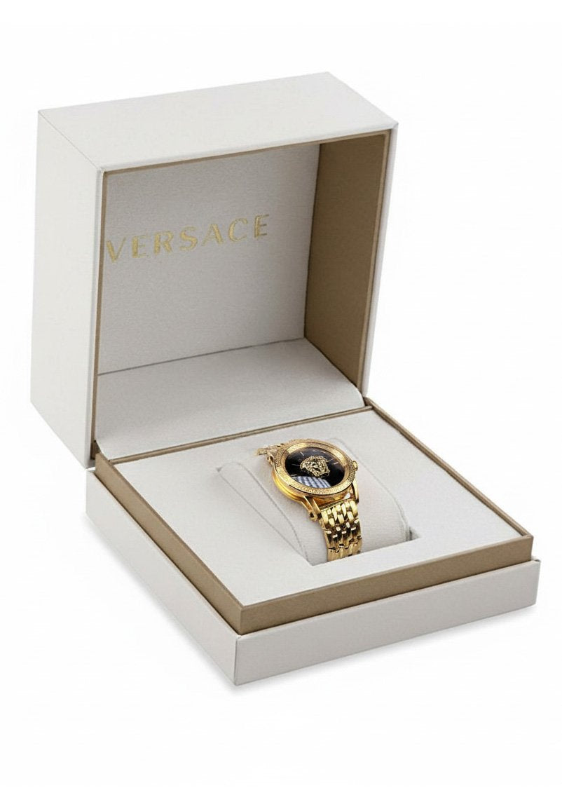 Versace Palazzo Empire Schweizer Herrenuhr Gold Stahl 43mm VERD008 19