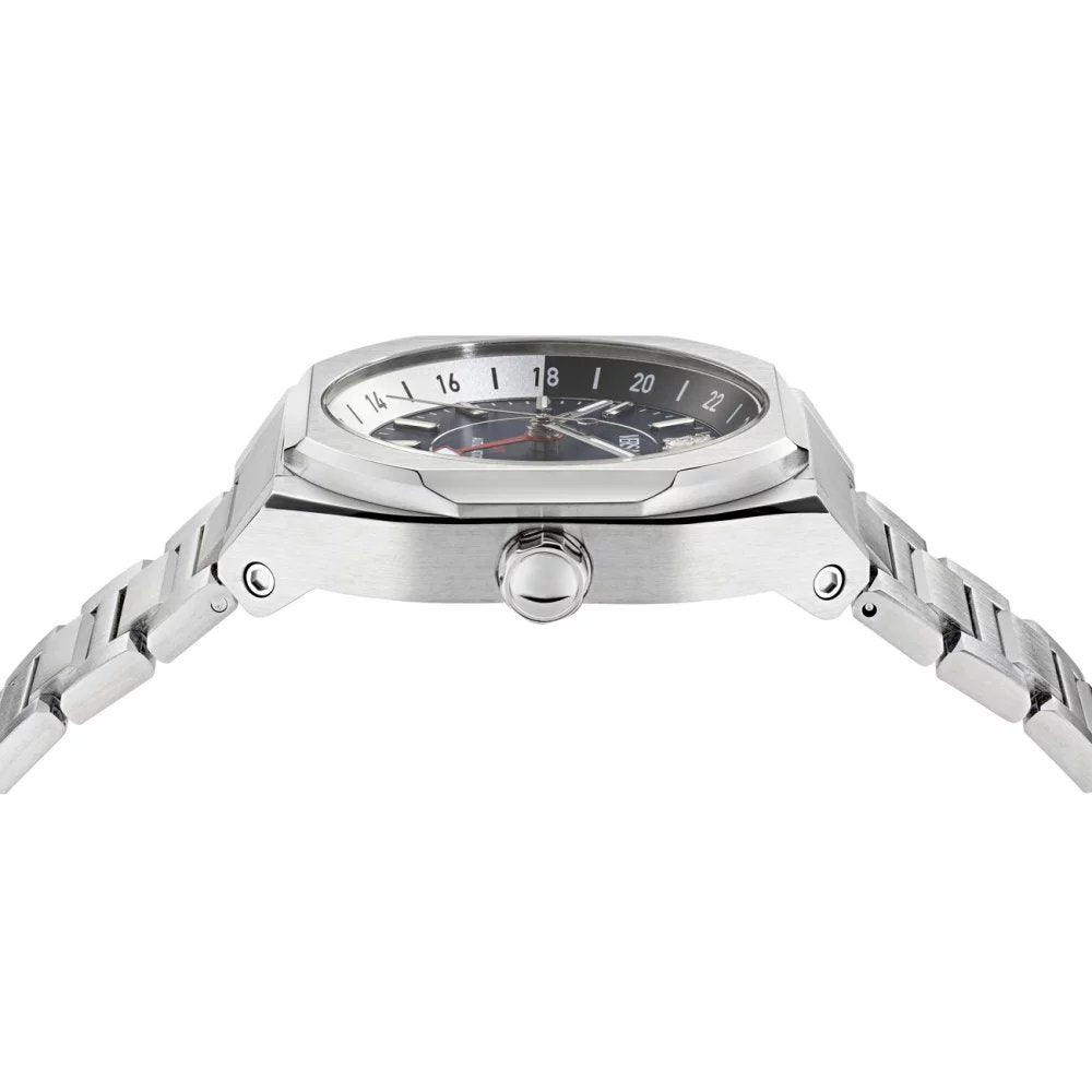 Versace Herrenuhr Automatik V-Contempo Silber/Blau VE0I00225