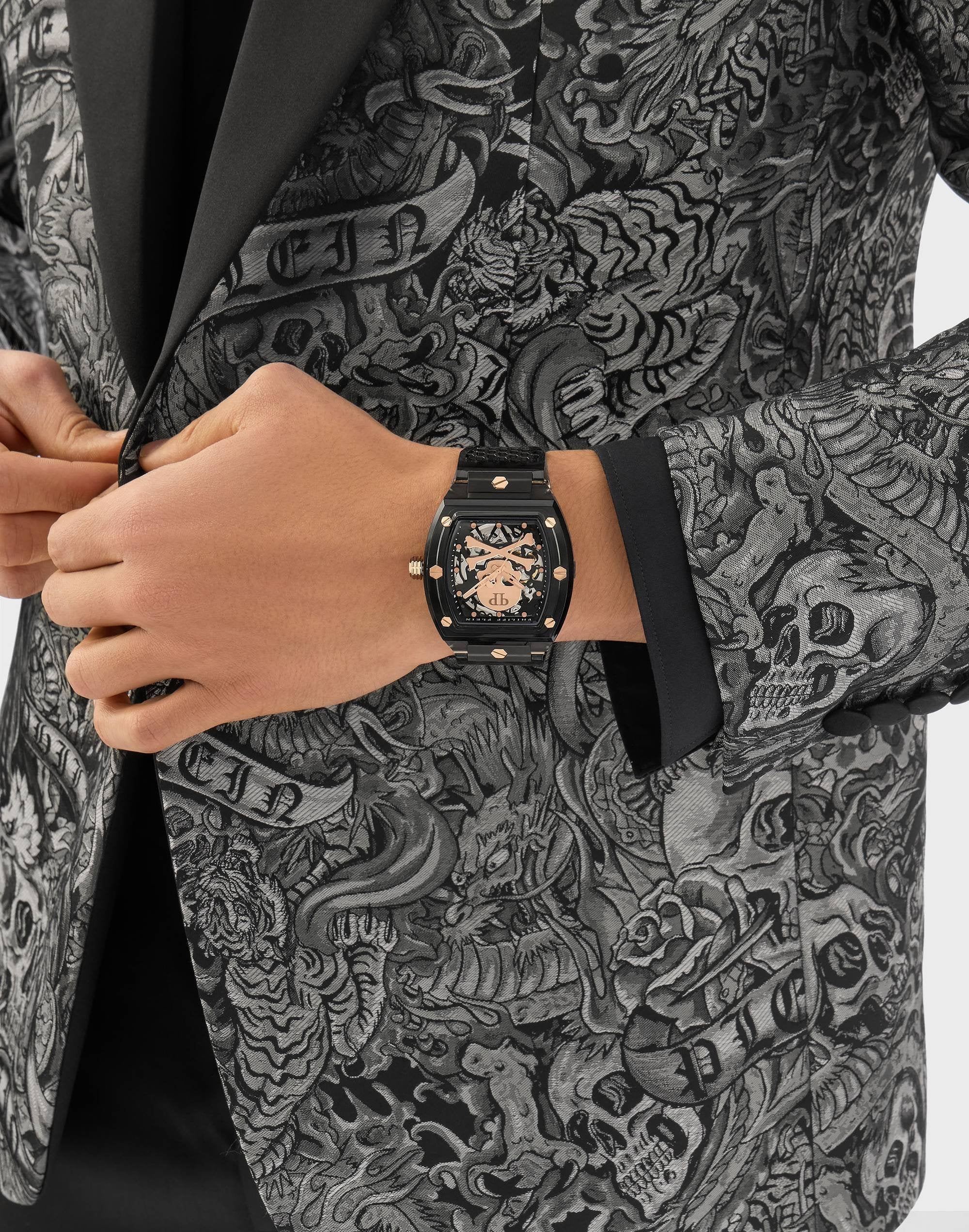 Philipp Plein Automatik Herrenuhr The $keleton Crystal