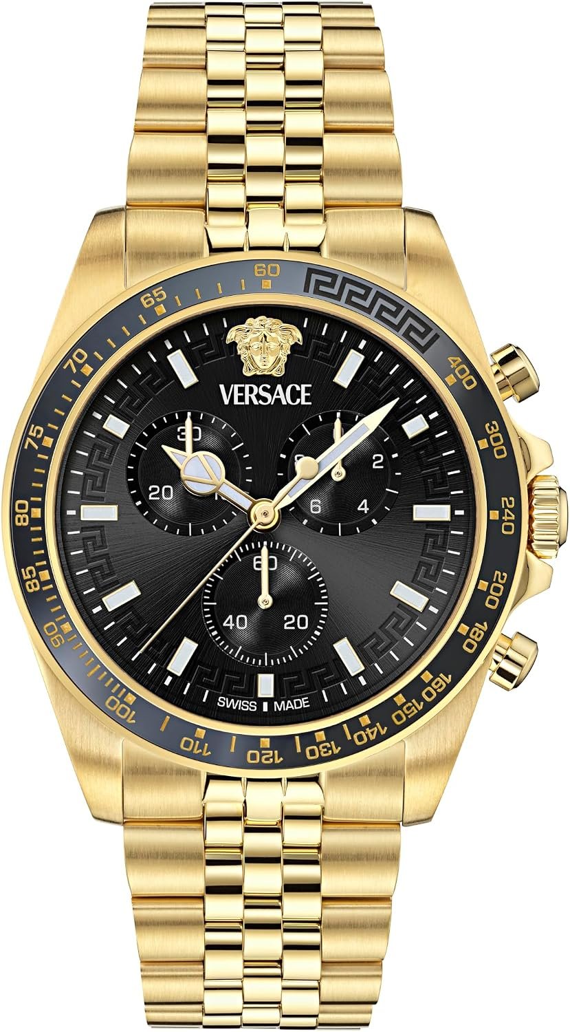 Versace Herren Chronograph Quarz Armbanduhr Greca Chr Wave