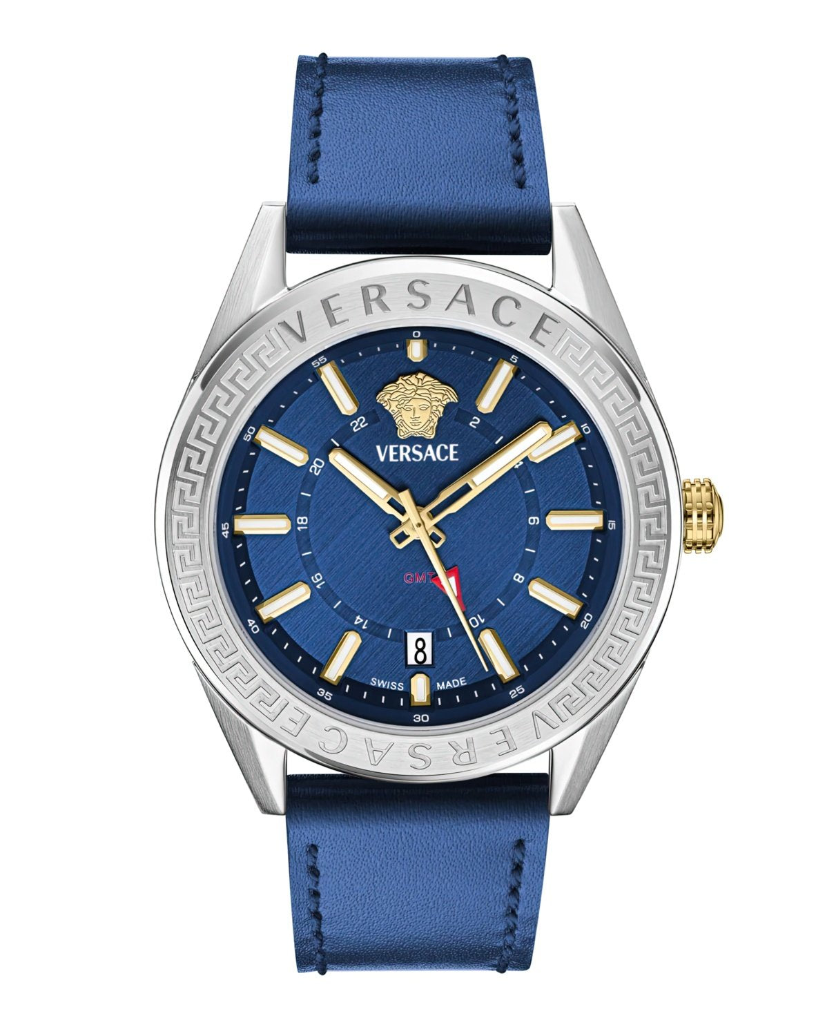 Versace Herren Uhr V-CODE GMT Blau VEAFA0124