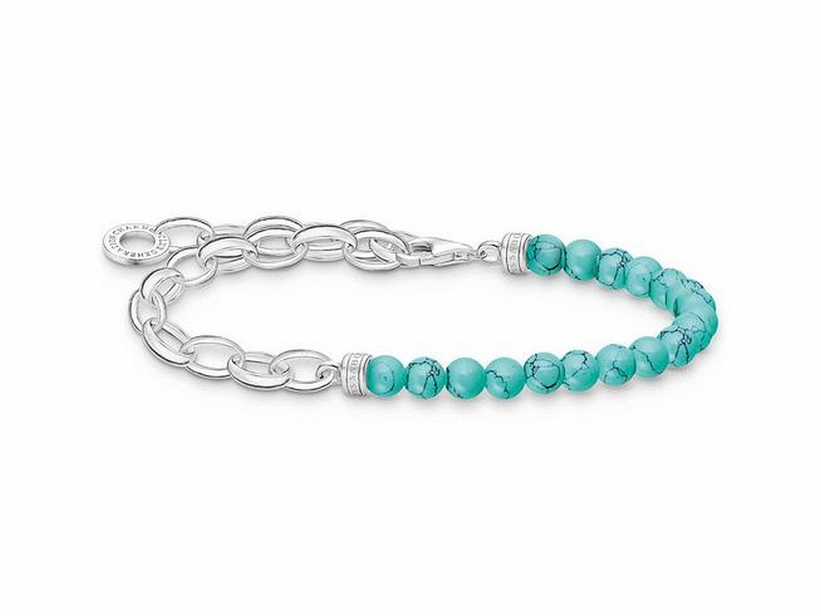 Thomas Sabo Damen Armband  Silber mit imitiertem Türkis - türkis - 16-19 cm A2098-404-17-L19