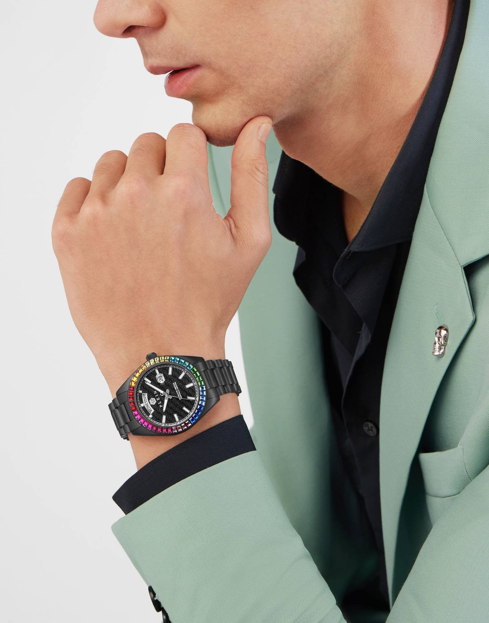 Philipp Plein Herrenuhr Date Superlative Rainbow