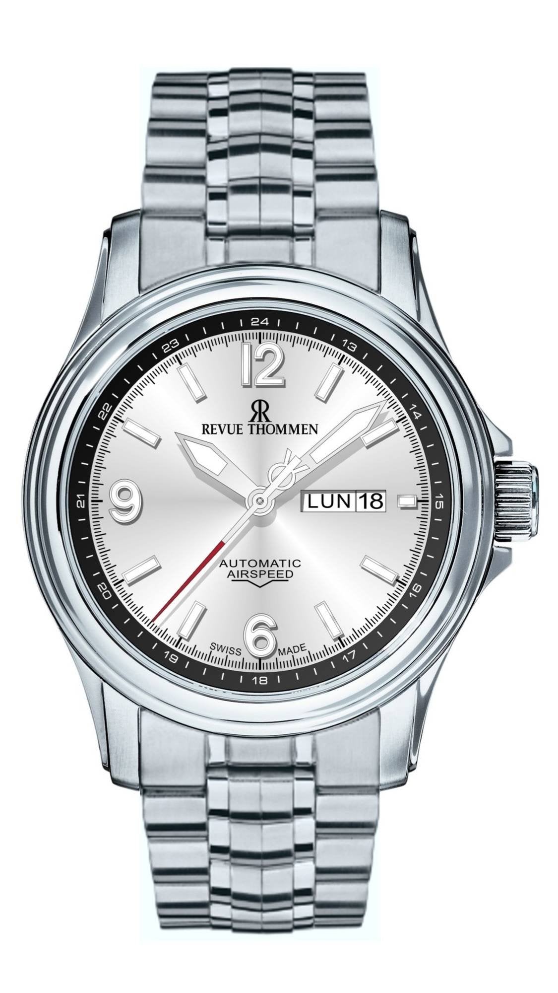 Revue Thommen Uhr Unisex Automatik 16040.2432 Silber XLarge High Tech