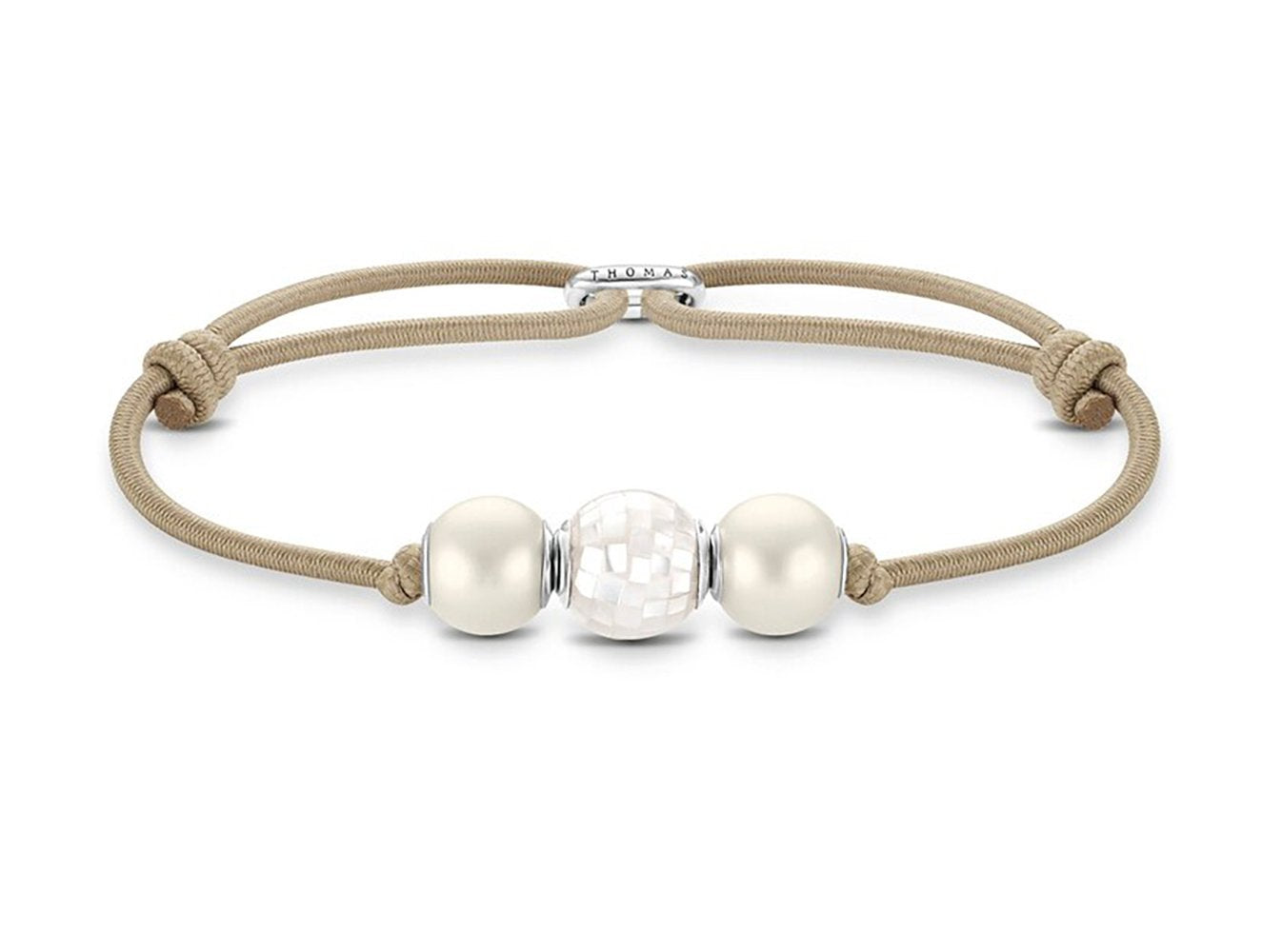 Thomas Sabo Armband Bead beige, weiß  A2074-170-19-L22V
