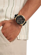 Guess Armbanduhr Herren D1 Multifunktion Bicolor Schwarz Gold GW0902G1