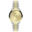 Salvatore Ferragamo Damenuhr Duo Quarz Goldfarben SFCU01322