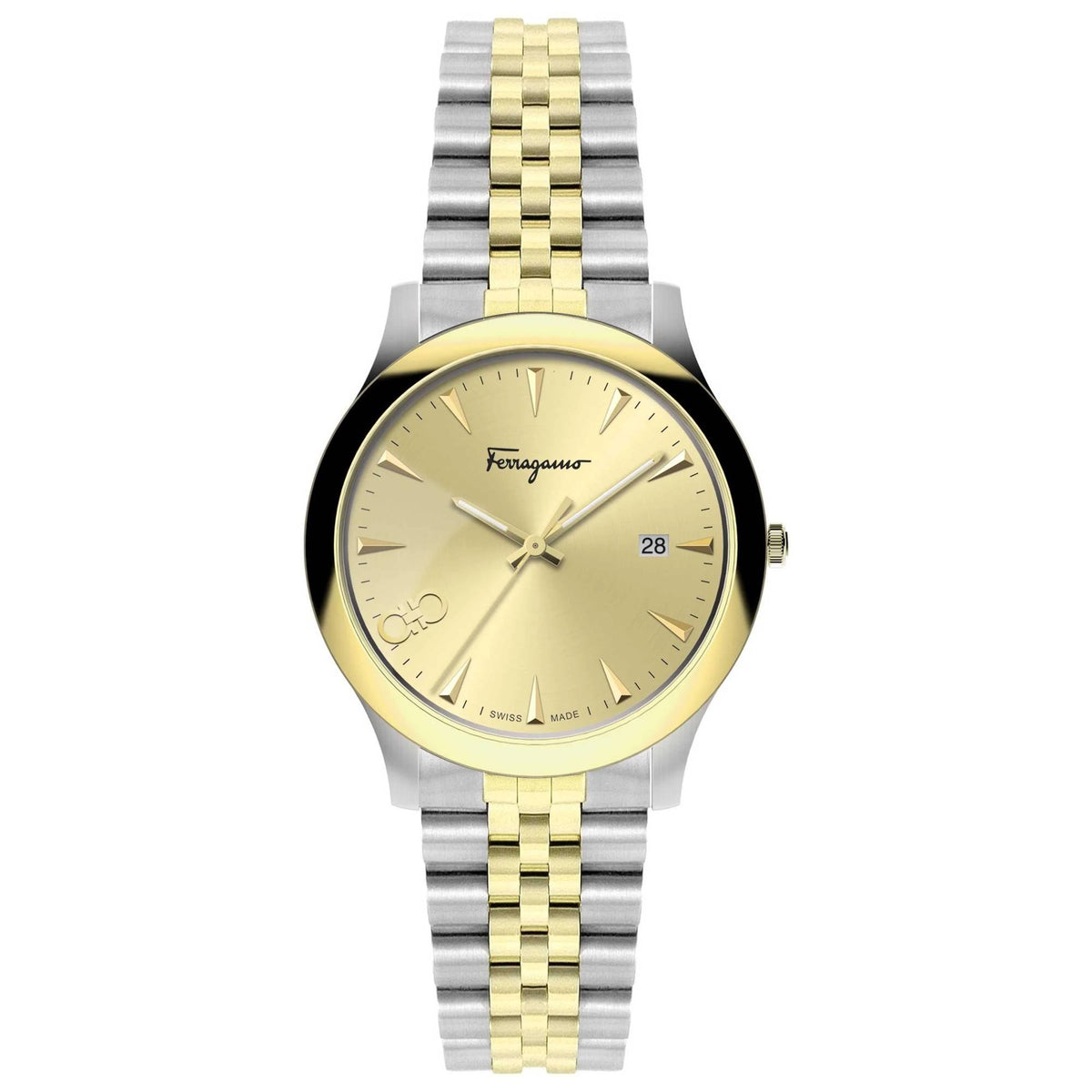 Salvatore Ferragamo Damenuhr Duo Quarz Goldfarben SFCU01322