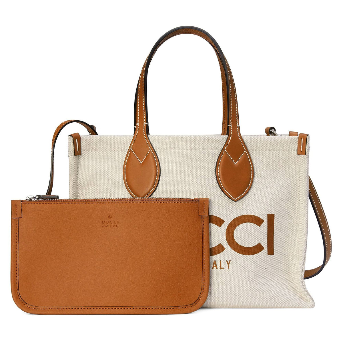 Gucci Tasche Damen Medium Tote Bag Beige Braun 772144FACUL8451