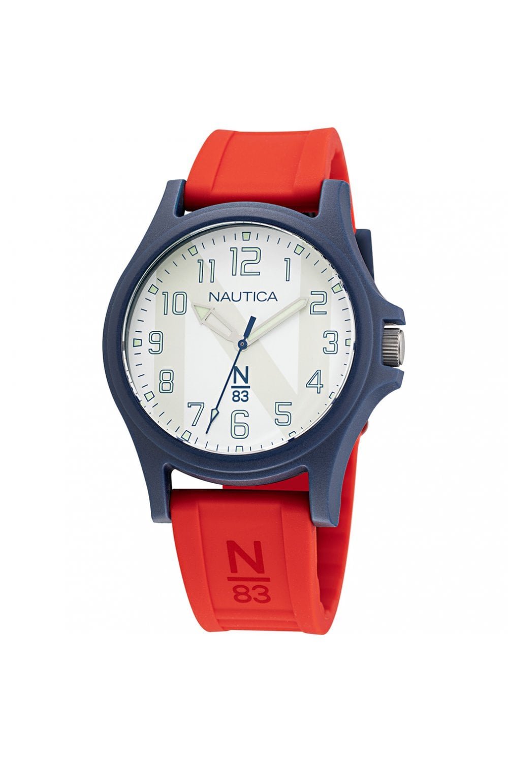 Nautica Herrenuhr mit Silikonarmband weißem Zifferblatt 40mm  NAPJSS119
