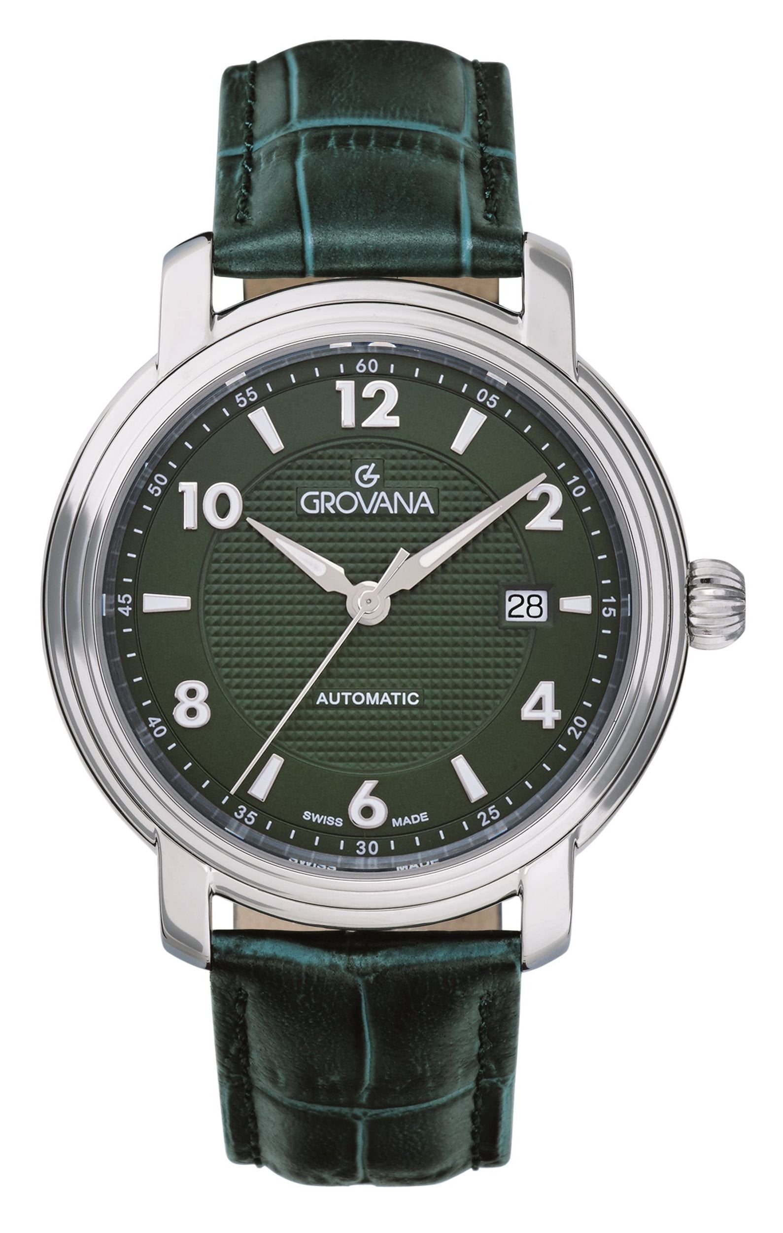 Grovana Armbanduhr Herren St Andrews Fairway Silber Grün 1703.2531