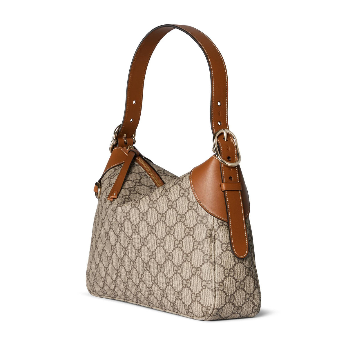 Gucci Schultertasche Damen GG Emblem Medium Shoulder Bag Beige 815216FAD6L9758
