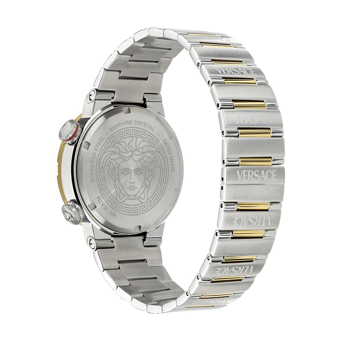 Versace Uhr Herren Greca Logo Diver Grün/Silber‑Gold VE8G00524