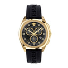 Versace Herren Armbanduhr Chronograph CHRONO GEO schwarz, gold 43 mm VE7CA0423