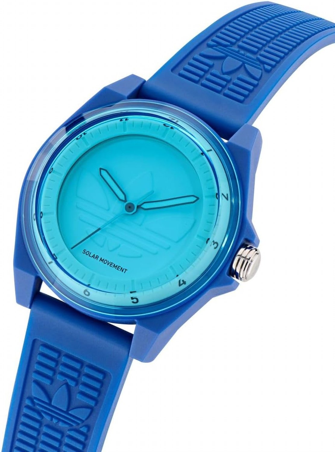 adidas Project Four SOLAR Unisex Armbanduhr, Solar-Dreizeigerwerk Analog, Kunststoff, 41 mm, Kunststoffarmband, Blau, 5 bar, Zifferblattfarbe: Blau, AOST25528