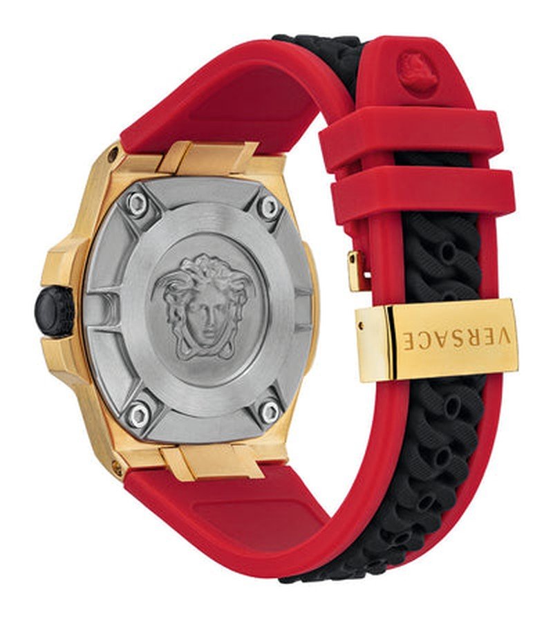 Versace Herren Armbanduhr Chain Reaction gold/rot VEDY00319
