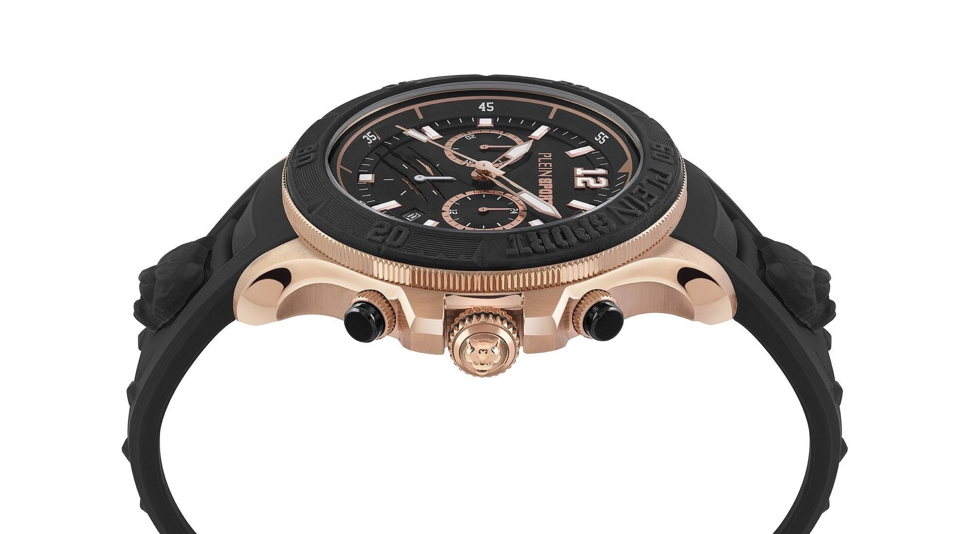 Plein Sport Herren Chronograph Warrior Tech PS6BA0624 Edelstahl 47,5 mm Schwarz