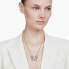 Swarovski Halskette Damen Idyllia Anhänger und Brosche Schmetterling multicolor gold 5709951