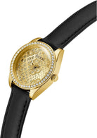 Guess Analoguhr Damen Black Gold Tone Analog Watch Gold/Schwarz GW0989L2