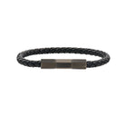 ASTON MARTIN Armband Herren AML THRILL Lederband Edelstahl Schwarz/IP Gun MJRIF5BU1