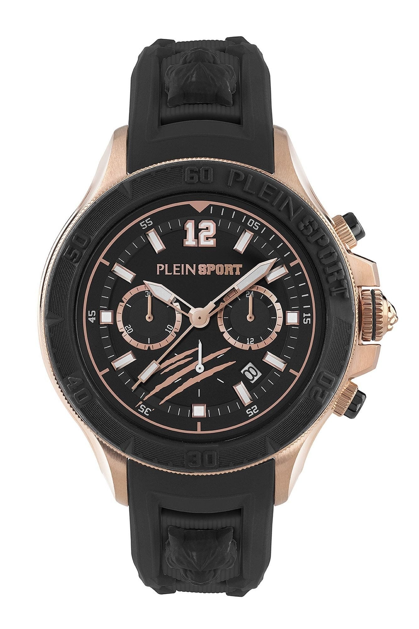 Plein Sport Herren Chronograph Warrior Tech PS6BA0624 Edelstahl 47,5 mm Schwarz