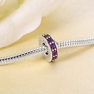 PANDORA Damen-Bead-Zwischenelement Violettfarbene Unendlichkeit 925 Silber Kristall pink - 791724NRP
