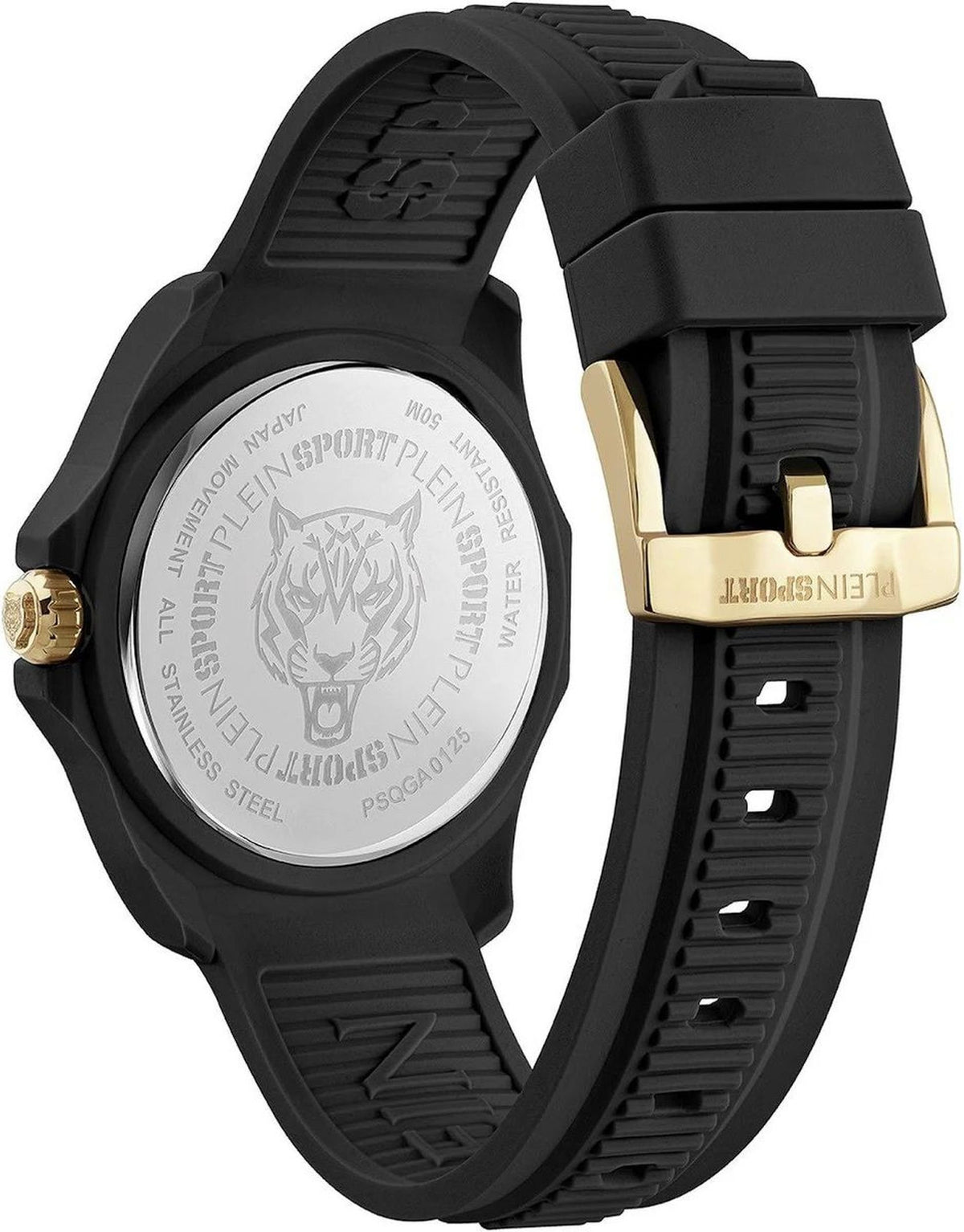 Plein Sport Damen Uhr Schwarz Fearless Analog Silikon PSQGA0125
