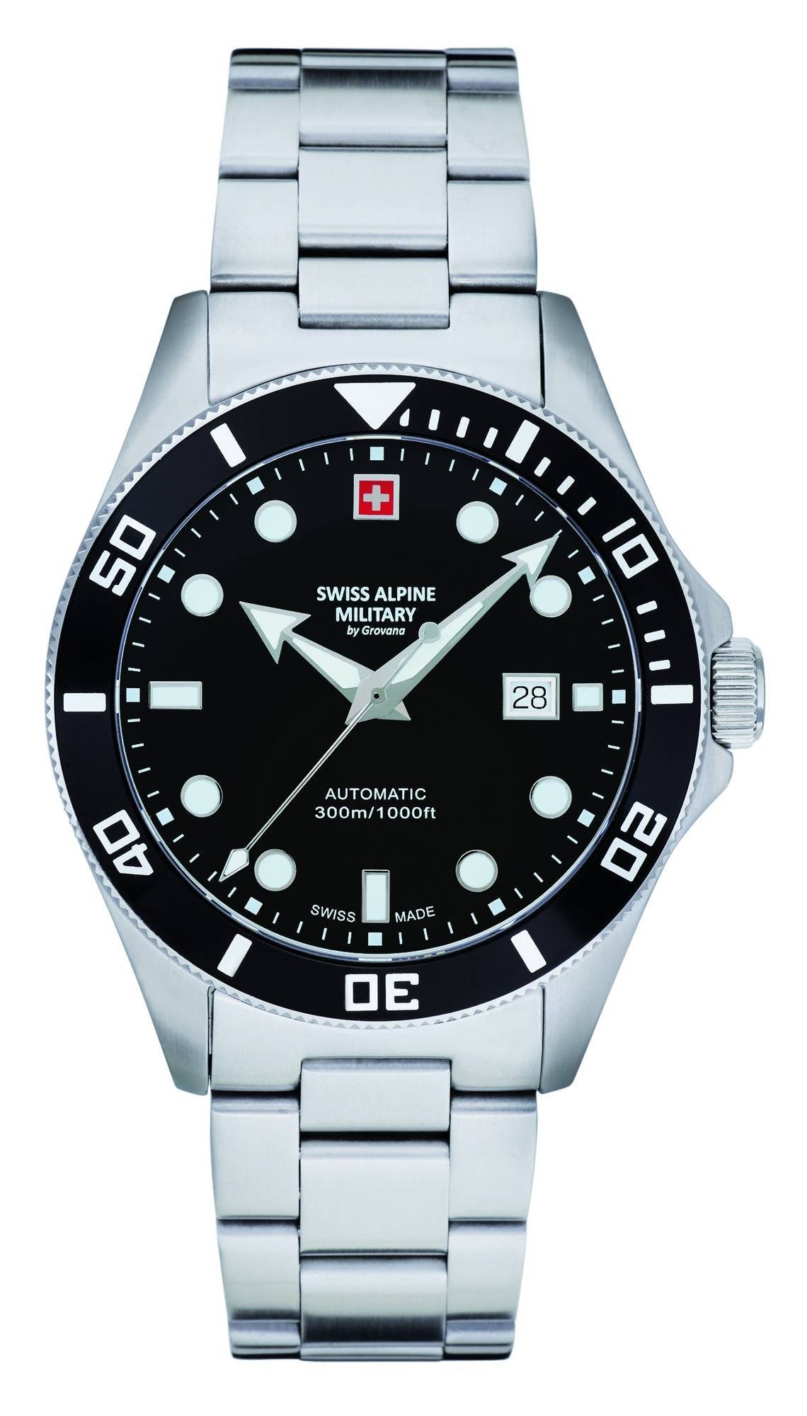 Swiss Alpine Military Herren Armbanduhr  7095.2137  Datumsfenster Armband Stainless Steel