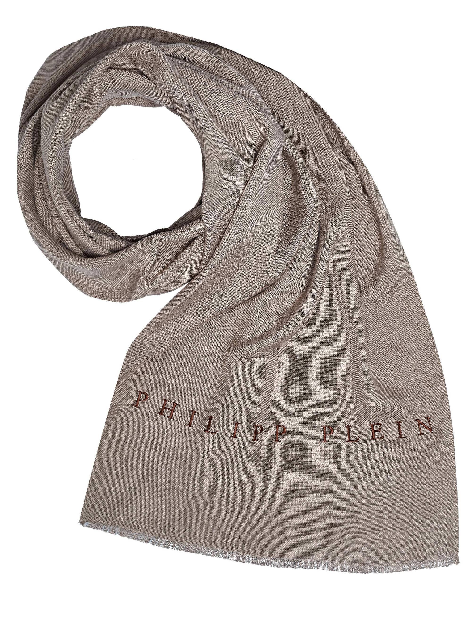 Philipp Plein Schal Halstuch Stola mit gesticktem Logo